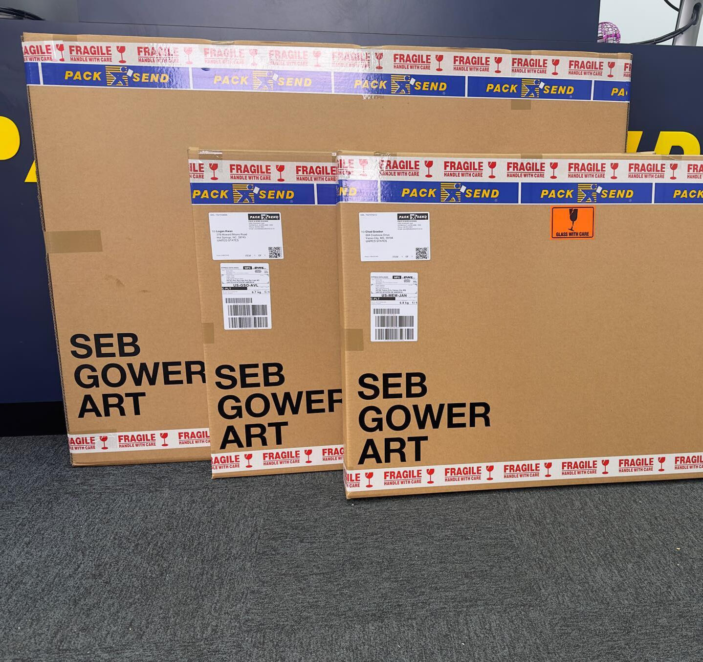 Learning how to ship art internationally, 2021.